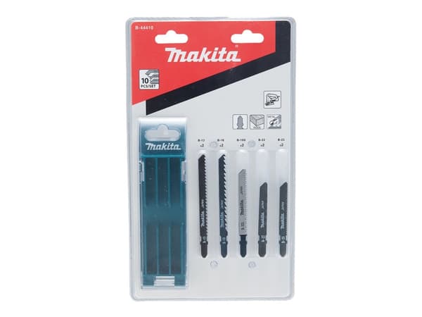 Makita - Set med sticksågsklingor - för trä, metall - 10 delar - T-handtag - för Makita DJV181, DJV181Z, DJV181ZJ