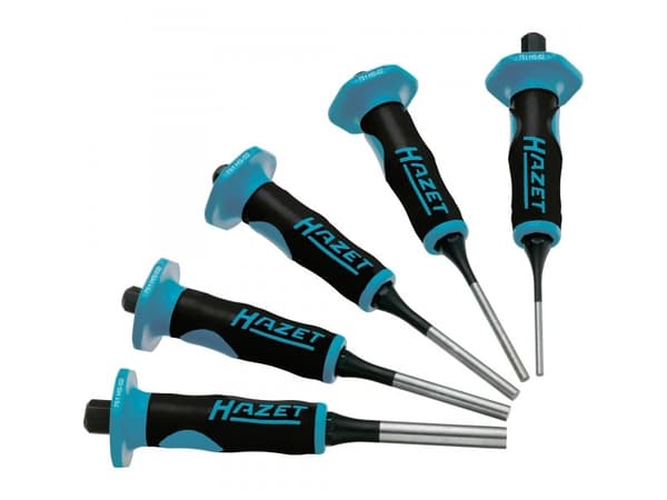 HAZET 751HS/5, Hålstans, Svart, Blå, Black,Blue, 15 cm, 567 g, 5 styck