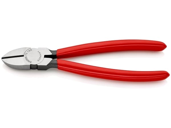 Knipex 70 01 180, Diagonal tang, Kromvanadiumstål, Plast, Rød, 180 mm, 200 g