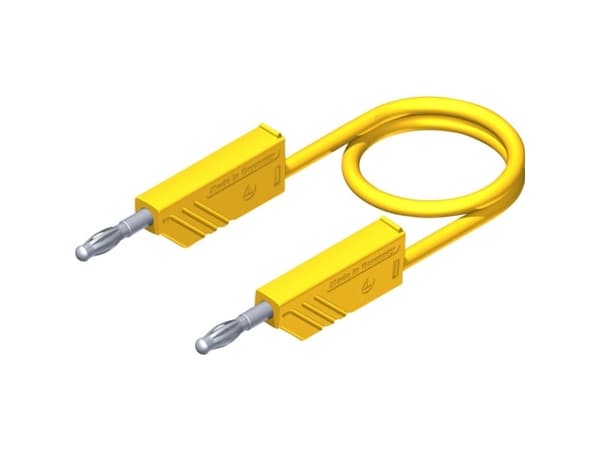 SKS Hirschmann CO MLN 100/2,5 Prøveledning Lamelstik 4 mm Lamelstik 4 mm 1.00 m Gul 1 stk