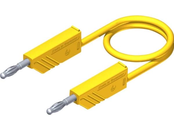 SKS Hirschmann CO MLN 100/2,5 Prøveledning Lamelstik 4 mm Lamelstik 4 mm 1.00 m Gul 1 stk