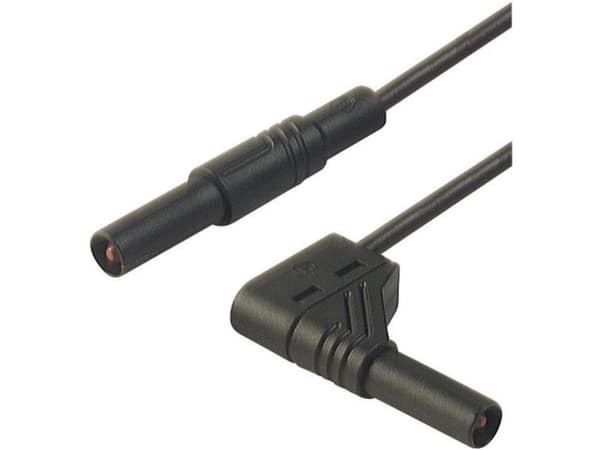 SKS Hirschmann MLS SIL WG 100/1 Säkerhetsprovledning [Lamellanslutning 4 mm - Lamellanslutning 4 mm] 1,00 m Svart 1 st