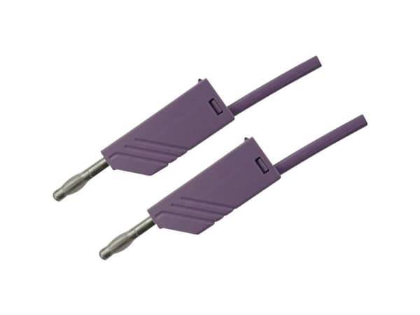 SKS Hirschmann MLN 100/2,5 VI Prøveledning [Lamelstik 4 mm - Lamelstik 4 mm] 1.00 m Violetti
