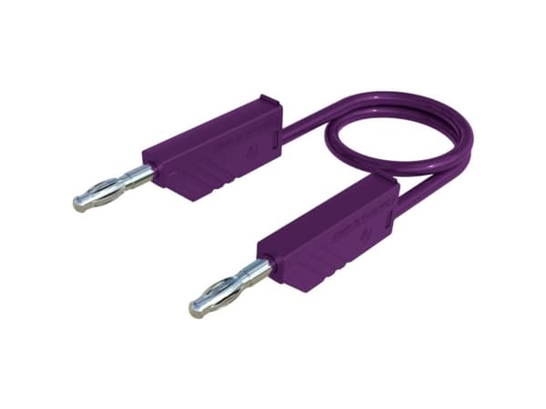 SKS Hirschmann MLN 100/2,5 VI Prøveledning [Lamelstik 4 mm - Lamelstik 4 mm] 1.00 m Violetti