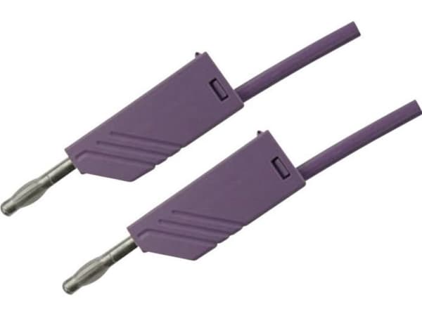 SKS Hirschmann MLN 100/2,5 VI Prøveledning [Lamelstik 4 mm - Lamelstik 4 mm] 1.00 m Violetti