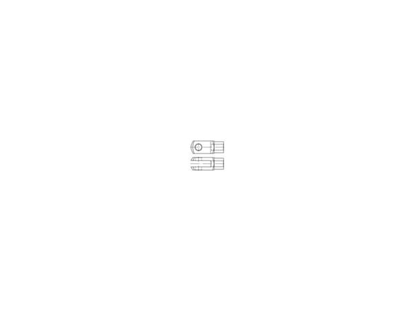 TOOLCRAFT Gaffelled 12 mm Galvaniseret stål 147215 10 stk (Ø x L) 6 mm x 12 mm