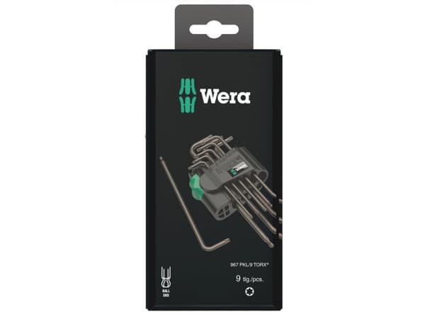Wera 05073598001, L-torx-nøkkel, TX8, Sort, China, 80 mm, 28 mm