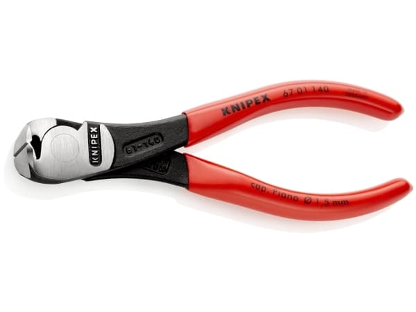 Knipex 67 01 140, Tång, Kromvanadiumstål, Plast, Röd, 14 cm, 152 g