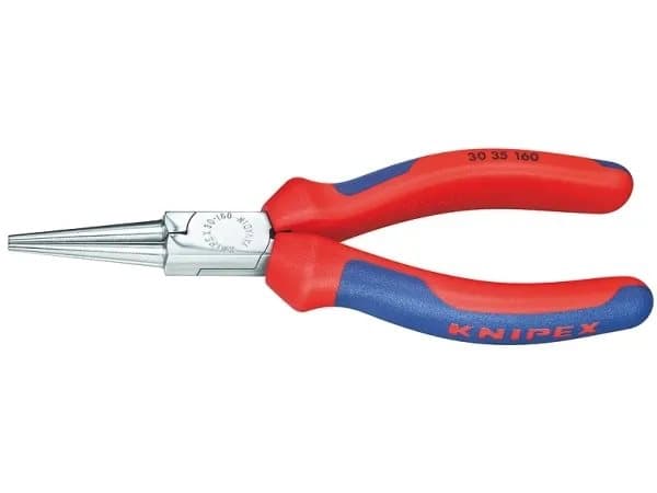 Knipex 30 35 160, Nåltänger, 2,5 mm, 4,1 cm, Stål, Blå, Röd, 160 mm