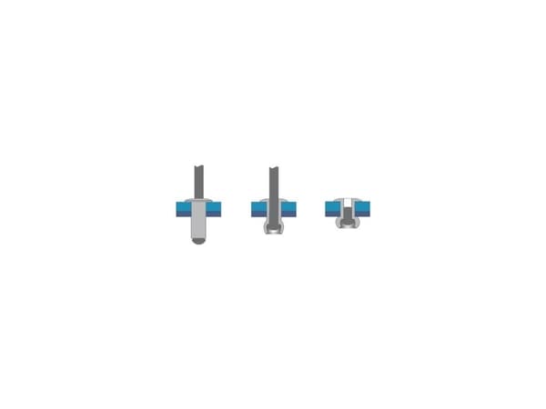 Bralo 1010005008 Blindnitter (Ø x L) 5 mm x 8 mm Stål Aluminium 500 stk