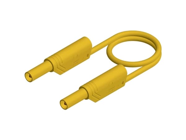SKS Hirschmann MLS SIL WS 200/1 Säkerhetsprovledning [Lamellanslutning 4 mm - Lamellanslutning 4 mm] 2,00 m Gul 1 st
