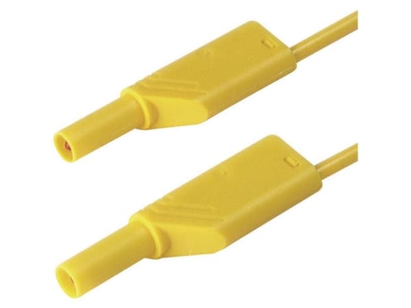 SKS Hirschmann MLS SIL WS 200/1 Säkerhetsprovledning [Lamellanslutning 4 mm - Lamellanslutning 4 mm] 2,00 m Gul 1 st