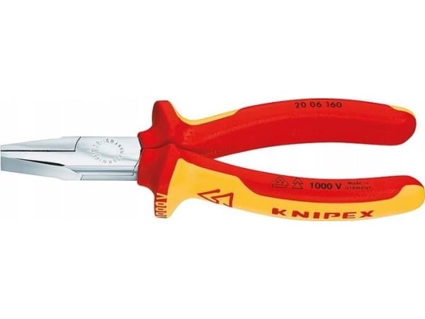 Knipex 20 06 160, Nesetang, Kromvanadiumstål, Plast, Oransje, Rød, 160 mm, 176 g