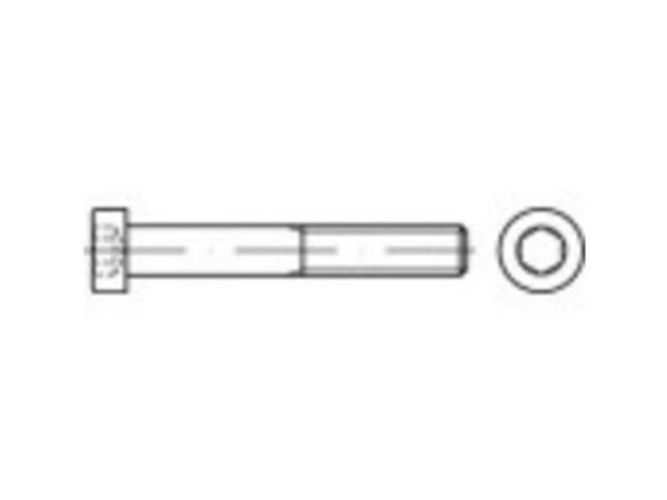 TOOLCRAFT 145600 Cylinderskruer M10 55 mm Indvendig sekskant DIN 7984 Stål 100 stk