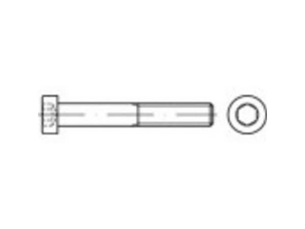 TOOLCRAFT 145600 Cylinderskruer M10 55 mm Indvendig sekskant DIN 7984 Stål 100 stk