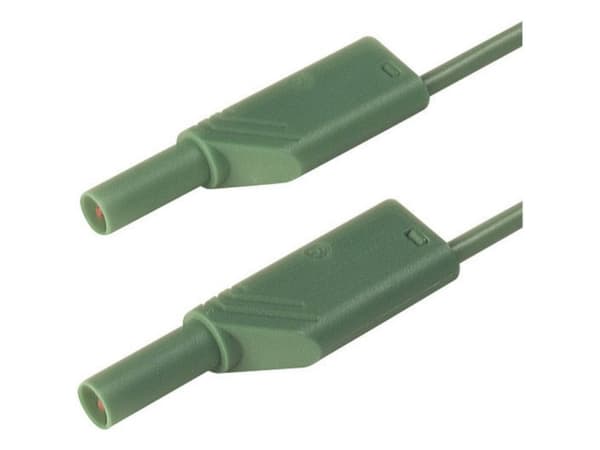 SKS Hirschmann MLS WS 50/2,5 gn Turvatestausjohto [Lamellipistoke 4 mm - Lamellipistoke 4 mm] 0,50 m Vihreä
