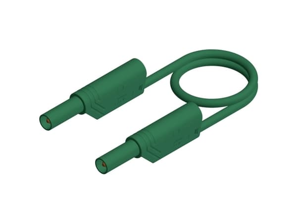 SKS Hirschmann MLS WS 50/2,5 gn Turvatestausjohto [Lamellipistoke 4 mm - Lamellipistoke 4 mm] 0,50 m Vihreä