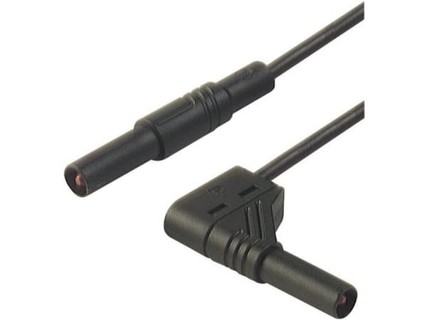 SKS Hirschmann MLS WG 50/2,5 sw Säkerhetsprovledning [Lamellanslutning 4 mm - Lamellanslutning 4 mm] 0,50 m Svart 1 st
