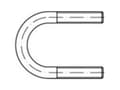 Miniatyrbild 4 av 4: TOOLCRAFT 137773 U-bolte Galvaniseret stål 5 stk
