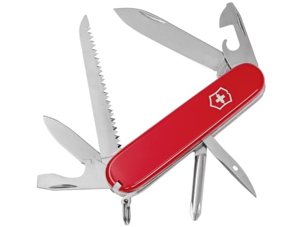 Victorinox Hiker, Kniv med flera verktyg, ABS synthetics, Röd, 13 verktyg, 9,1 cm, 26 mm