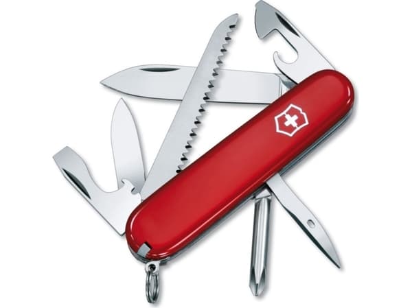 Victorinox Hiker, Kniv med flera verktyg, ABS synthetics, Röd, 13 verktyg, 9,1 cm, 26 mm