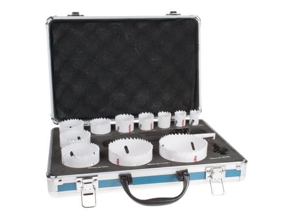 Makita D-47298, Setti, Metalli, Puu, 19,22,25,29,35,38,44,51,57,68,75 mm, 14 kpl, 11 kpl