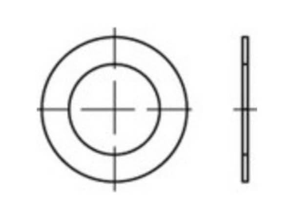 Passkiver Indvendig halkaisija: 42 mm DIN 988 Stål 100 stk TOOLCRAFT 135582
