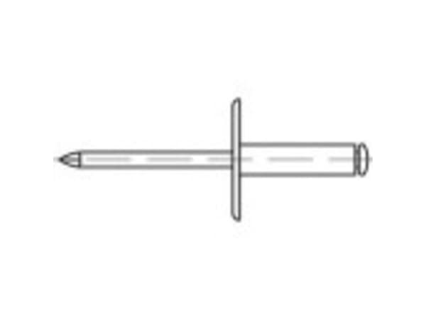 TOOLCRAFT 160169 Åben blindnitte (Ø x L) 4.8 mm x 12 mm Aluminium Stål 250 stk