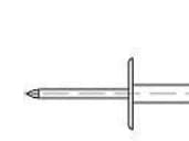 TOOLCRAFT 160169 Åben blindnitte (Ø x L) 4.8 mm x 12 mm Aluminium Stål 250 stk