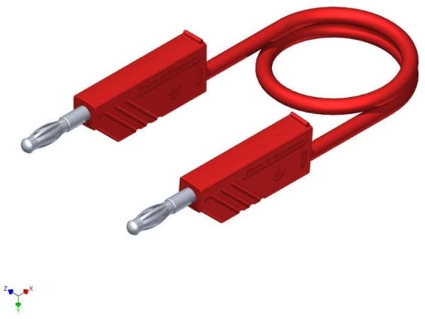 SKS Hirschmann CO MLN SIL 200/1 Prøveledning Lamelstik 4 mm Lamelstik 4 mm 2.00 m Rød 1 stk