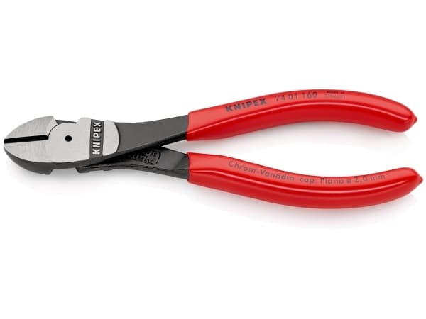 Knipex 74 01 160, Diagonal tang, Kromvanadiumstål, Plast, Rød, 160 mm, 178 g