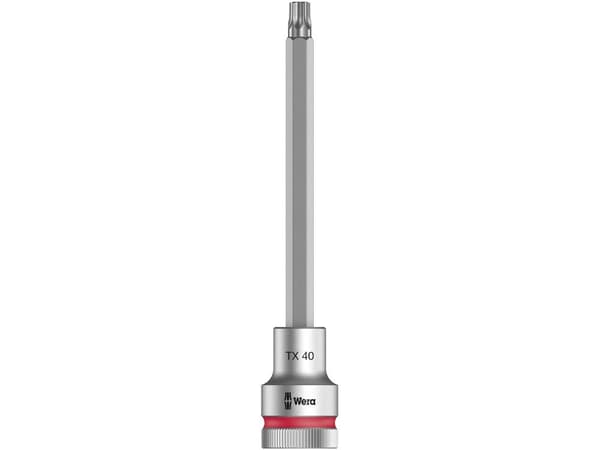 Wera 05003854001, Stikkontakt, 1/2", 1 hoder, T40, Kromvanadiumstål, Kromfarget