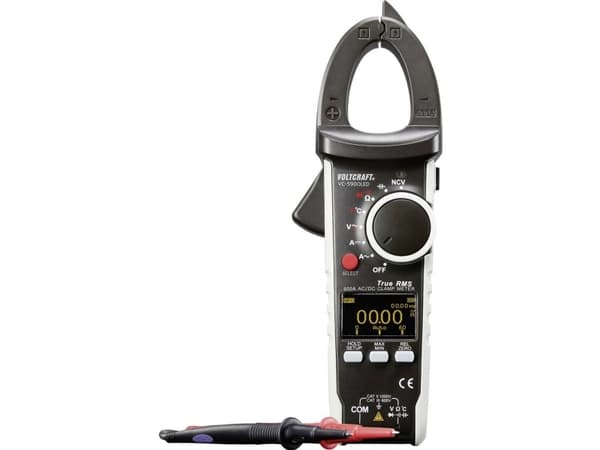 VOLTCRAFT VC-590OLED Strømtang digitaalinen OLED-näyttö CAT III 600 V, CAT II 1000 V Visning (counts): 6000