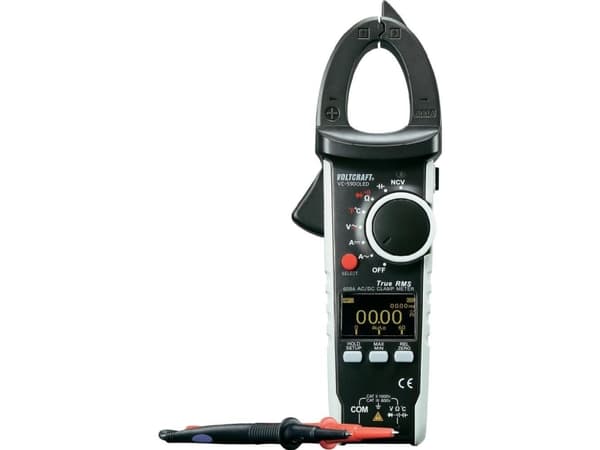 VOLTCRAFT VC-590OLED Strømtang digitaalinen OLED-näyttö CAT III 600 V, CAT II 1000 V Visning (counts): 6000