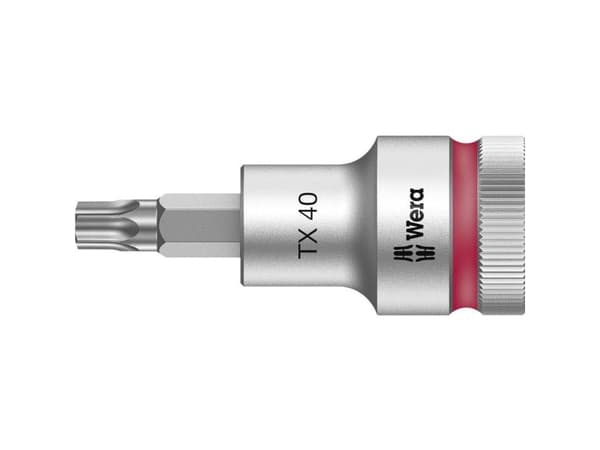 Wera 05003834001, Pistorasia, 1/2", 1 pää(t), T40, Kromivanadiini-teräs, Kromi