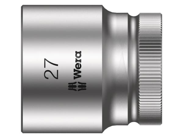 Wera 05003615001, Stikkontakt, 1/2", Metrisk, 1 hoder, 27 mm, Kromvanadiumstål