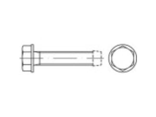 TOOLCRAFT 141132 Gevindskruer M8 12 mm Udvendig sekskant DIN 7500 Stål Galvaniseret 500 stk
