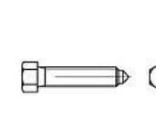 TOOLCRAFT 109106 Sekskantsskruer M12 80 mm Udvendig sekskant DIN 564 Stål 25 stk