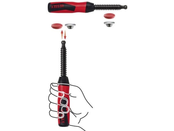 BESSEY 3101182, Håndgrep til håndverktøy, Plast, Stål, Sort, Rød, TG / GZ / GMZ with throat depth 100 mm