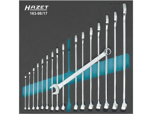 HAZET 163-98/17, Ruostumaton teräs, 17 kpl