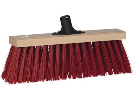 VIKAN Gadekost med gevind til skaft, 380 mm, Medium, Træ. Gadekost med PVC børster. Fjerner effektivt snavs og sne. Leveres med socket