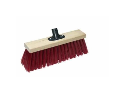 VIKAN Gadekost med gevind til skaft, 380 mm, Medium, Træ. Gadekost med PVC børster. Fjerner effektivt snavs og sne. Leveres med socket