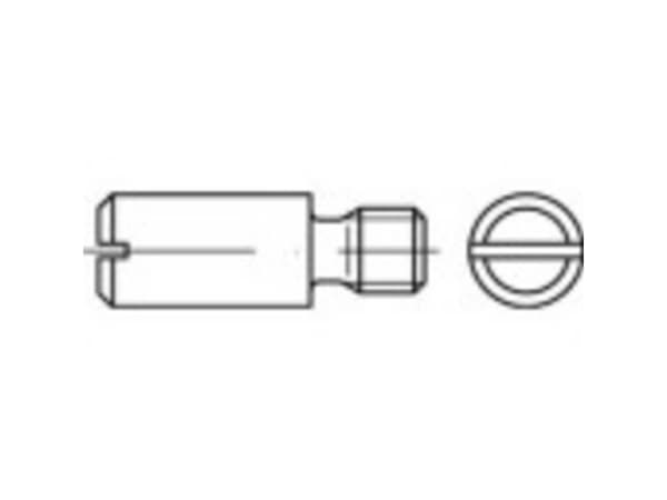 TOOLCRAFT 119067 Skulderskrue M3 6 mm Kærv DIN 927 Stål 100 stk