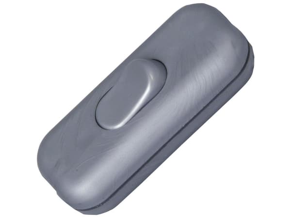 Kopp 191320086 Kabelströmbrytare med dragavlastning Silver 1 x Av/på 2 A 1 st