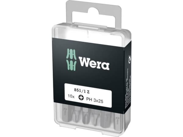 Wera 851/1 Z DIY SiS 05072402001 Korsklippbits PH 3 Verktygsstål Legering, slitstarkt D 6.3 10 st