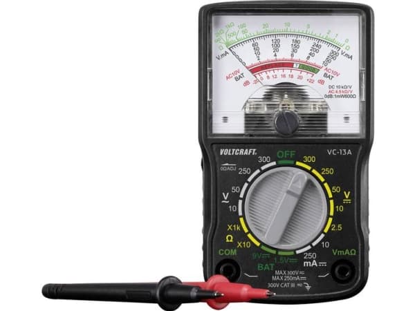 VOLTCRAFT VC-13A Hånd-multimeter Analog CAT III 300 V