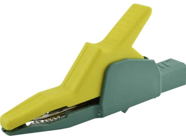 SKS Hirschmann AK 2 B 2540 I Säkerhetskrokodilbenkontakt 4 mm CAT II 1000 V Gul