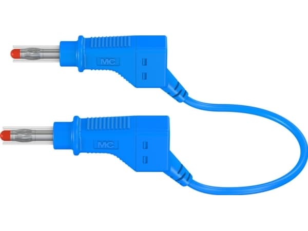 Stäubli XZG425/SIL, Testkabel, Blå, CAT II, Nickel, Silikon, 1 m