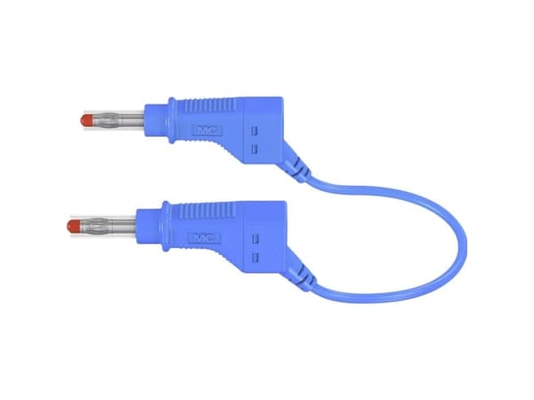 Stäubli XZG425/SIL, Testkabel, Blå, CAT II, Nickel, Silikon, 1 m