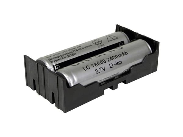 MPD BK-18650-PC4 Batteriholder 2 18650 Gennemstikningsmontage THT (L x B x H) 77.7 x 40.21 x 21.54 mm